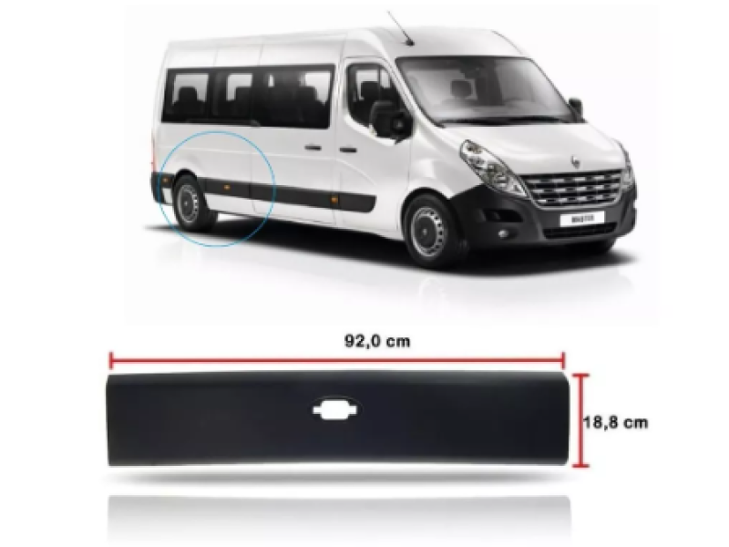 Friso Lateral Maior Esquerdo Renault Master 2014 até 2023 768F29935R